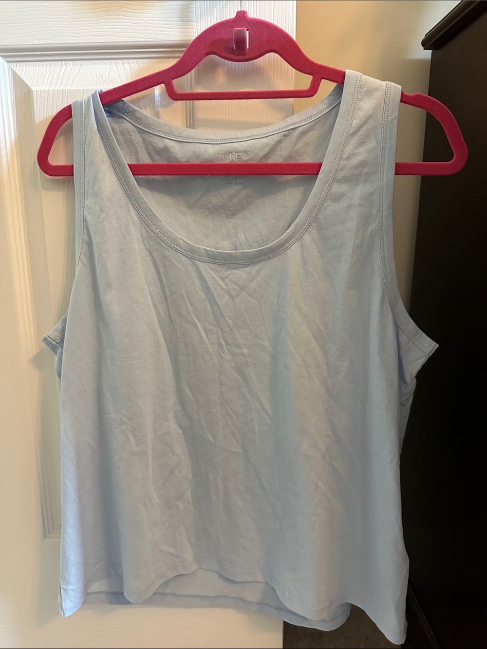 J. Crew Pale Blue Scoop Neck Cotton Tank